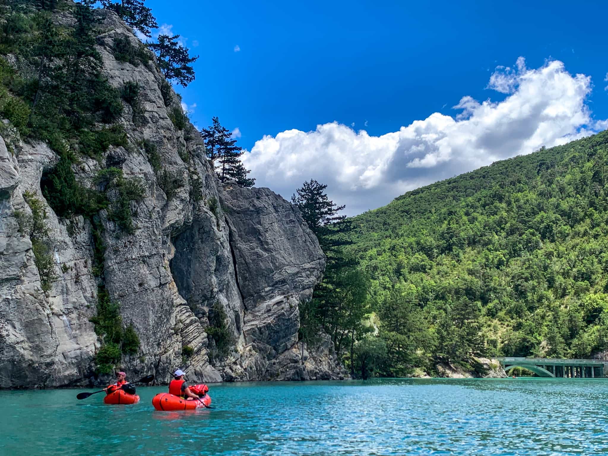 Packrafting Lac St Croix, France. Photo: Host / Blue Secret