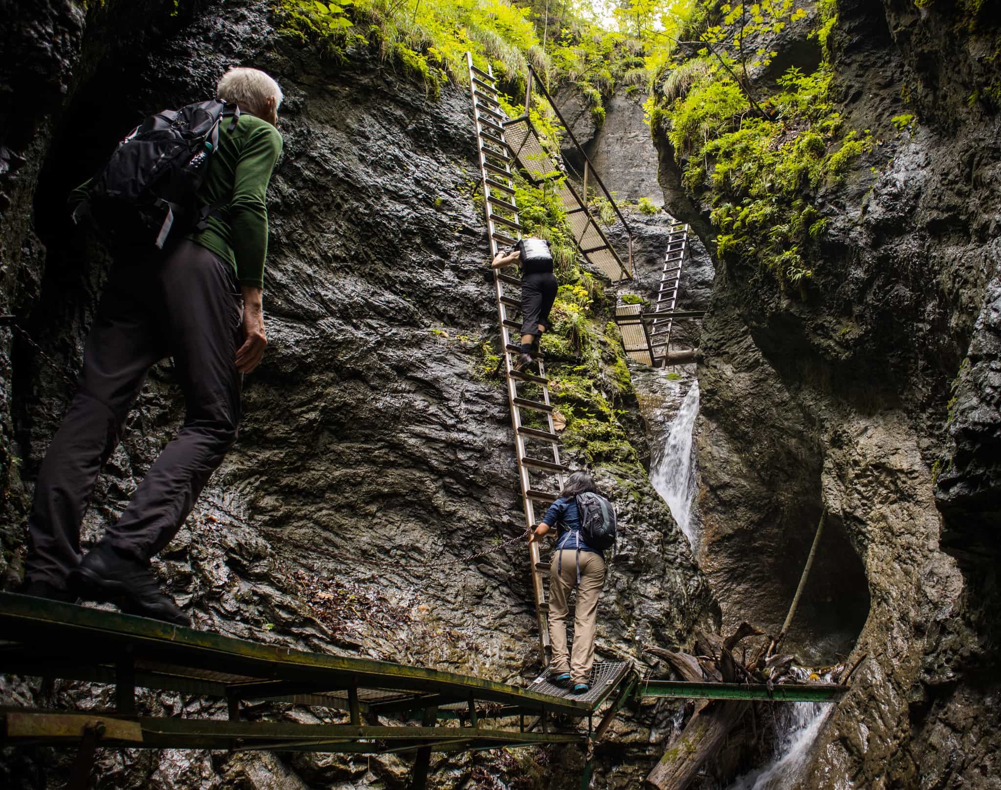 Slovak Paradise National Park ladder, Slovakia