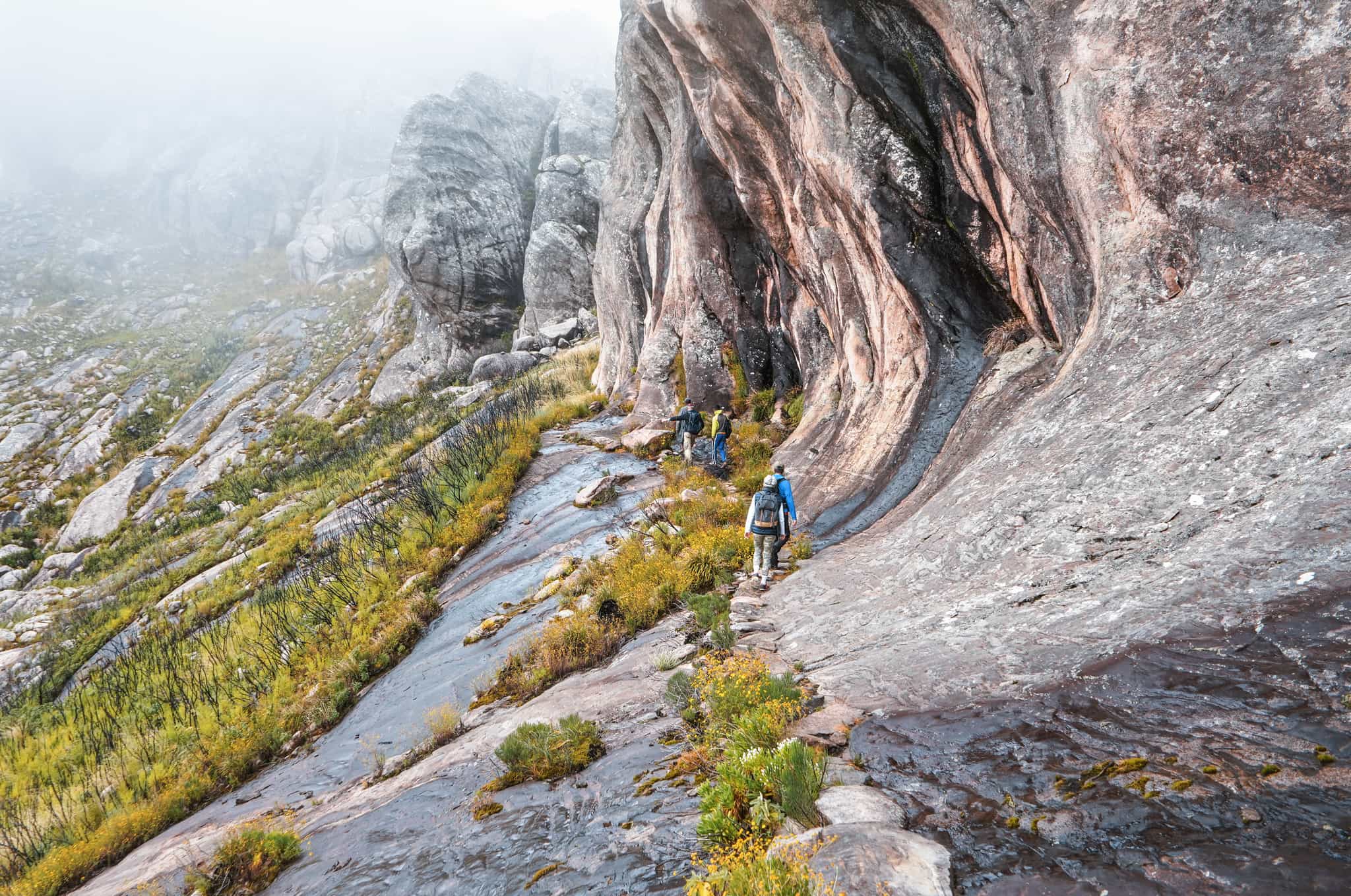 Hikers ascending to Pic Bob in Madagascar