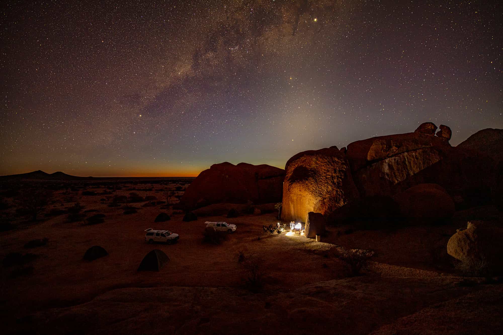 Desert camp, Namibia. Photo: GettyImages-1263928009